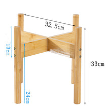 Bamboo Square Cross Flower Stand