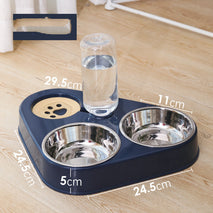 Dog Bowl Double Bowl Automatic Drinking Dog Food Bowl Rice Bowl