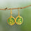 Leaf Bamboo Hetian Jade Earrings