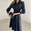 Celebrity Temperament Dress With Lace-up Slim Fit
