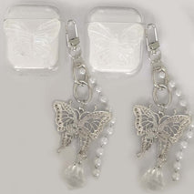 Creative Flash Pink Stereo Butterfly Chain Earphone Case Suitable for AirPods Generation 1/2 Anti Drop Pro2 Generation 3