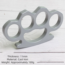 Thickened iron four finger keychain, self-defense finger, tiger finger ring, palm grip, multi-functional car window breaking ham