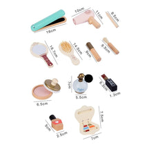 Kids Vanity Makeup Kit Funny Nail Polish Blush Wood Cosmetic Accessories Set