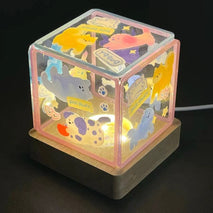 Puppy Kitten Diy Small Night Lamp Acrylic Self-adhesive Usb Bedside Ambience Light Home Lamp