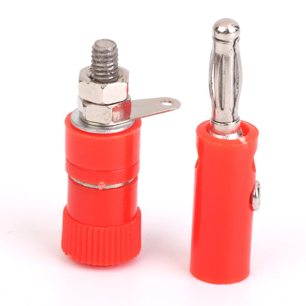 Trendy Retail 4Mm Speaker Terminal Socket Binding Post Banana Plug Jack Connector Red