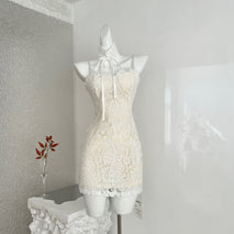 Buy 2026 French Lace Mini Dress  Club & Party Must-HaveSexy French Halter Mini Dress  Party & Prom Look Wholesale B2B