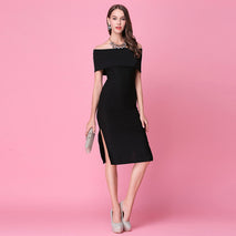 Short shoulder dress