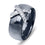 Black White Stainless Steel Ring
