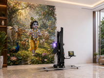 LC-A2 Pro Dual Head Epson I1600 UV Wall Printer Machine | 2500 × 6000 mm Digital Vertical Wall Printing System | CMYK + White UV Printing | Fiber Optic Control
