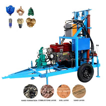 Compact Handheld Diesel Water Well Drilling Rig - 35HP, Easy Install, Suitable for 100m to 150m Depths for Home Use
