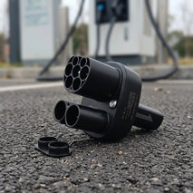 CCS2 to Tesla Adapter - 250kW DC Fast Charger EV Connector with Type 2 AC Charging Support for Tesla Model 3, Y, S, and X