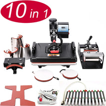 Easysub 10-in-1 Multifunctional Heat Press Transfer Machine for Sublimation - Ideal for Shoes, Caps, Pens, Mugs, and T-Shirts