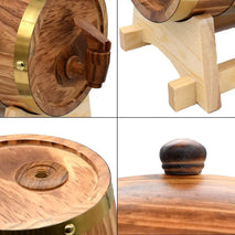 1-5 Litre Oak Aging Wine Barrel Whisky Barrel Dispenser the Barrel Is Leak-proof for Storing Wine, Spirits and Whisky