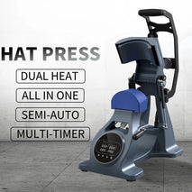 Wholesale Semi-Automatic Cap Press Machine with Dual Heating Platens and Laser Technology