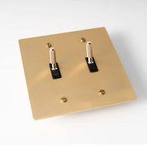 Golden Brass Knurled Toggle Pull Switch with 15A GFCI USB Socket - American Standard CS-0221, 110V