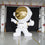 20ft Custom Giant Inflatable Cartoon Astronaut Mascot with Colorful Design and Gold Face