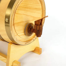 5L Oak Barrel Wooden Barrel Wine Keg for Storage Wine Whiskey Rum Wine Barrel with Tap and Pedestal