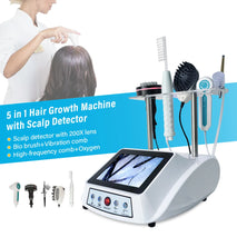 Hot 5 in 1 hair scalp analyser High Frequency Hair Regrowth hair massager scalp machine