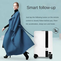 “Auto-Follow Smart Suitcase – 20″ Motorised ‘Follow-Me’ Luggage with App, Removable Battery & Fingerprint/TSA Lock"