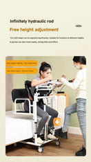 Bedridden Elderly Care Artifact Paralyzed Auxiliary Lift Chair Hydraulic Move Toilet Patient Transport Lift Transfer Chair
