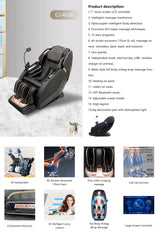 2025 AI Smart Touch Shiatsu Zero Gravity Full Body Massage Chair Luxury Electric Recliner LCD New 8D Technology Canada Luxury