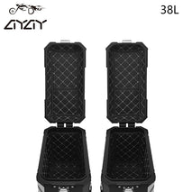 Wholesale Motorcycle Black Aluminum Alloy Waterproof Motorcycle Tail Box 38L Side Box +45L Top Box Universal Type