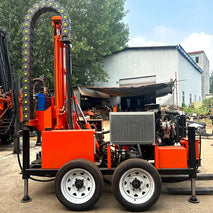 Diesel Hydraulic Powered Wheeled Deep Well Drill Rig for Efficient Water Well Drilling