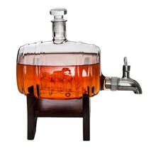 Buy Hot sales!Wholesale borosilicate wine storage barrel glass bottle whisky bottle with tap wine barrel wine bottle Custom Logo Wholesale B2B