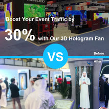 Full-Size Ologramma 3D LED Fan Hologram Projector - Splicing Video Wall Advertising Equipment
