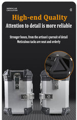 Motorcycle Trunks Aluminum 38LSide Boxes of Motorcycle Waterproof Motor Left Right Box Large Capacity Motorcycle Side Box
