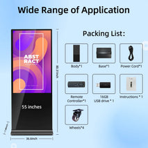 MWE USA Warehouse 55 Inch Indoor LCD Advertising Screen Digital Signage and Displays Touch Screen Smart Kiosk Floor Stand Totem