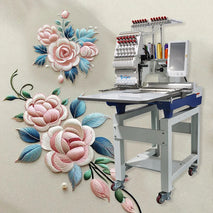 Fully Automatic Single Head 12-Needle Industrial Embroidery Machine for Cap and Flat Embroidery