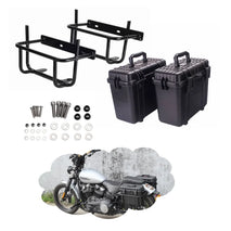 Buy Motorcycle Saddle Bags Side Case Box With Mounting Brackets Guard Rail Kit for Harley M8 Softail Low Rider S Street Bob 2018-202 Wholesale B2B