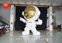 20ft Custom Giant Inflatable Cartoon Astronaut Mascot with Colorful Design and Gold Face