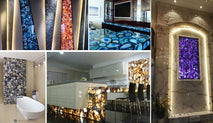Luxury Agate Brown Fossil Stone Countertop Petrified Wood Semiprecious Stone Slab
