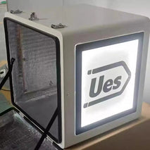 High-intensity Three-sided LED Light Mobile Advertising 115L Motorcycle Tailbox Takeout Delivery Box