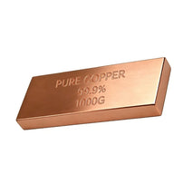 1KG Custom 99.9% Pure Copper Bullion Ingot Rod - Price Per Piece