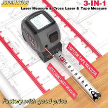 40M Digital Laser Distance Meter with Big Screen - 3-in-1 Functionality and Laser Level