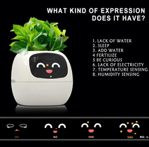 Smart Flowerpots,Smart Pet Planter,Ai Planter,Intelligent Flowerpots,Multiple Expressions,7 Smart Sensors, And Ai Chips Make Raising Plants Easy And Fun For Living Room