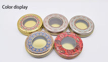 High Quality Custom 1g 2g 3g Saffron Round Packaging Tin Box with Clear Window in Stock