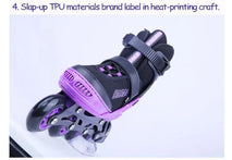 PAPAISON Adjustable Inline Skates for Kids and Adults with Full Light Up Wheels, Outdoor Roller Skates for Girls and Boys, Men and Women