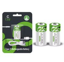 2025 Top Selling Primary Rechargeable C Size 1.5V Lithium Ion C Battery Pack USB Charging High Performance