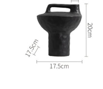 B&b With Handle Set Of Four Black Ceramic Ornaments