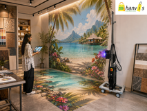 Dual Head Epson I1600 UV Wall & Floor Printer Machine | 3M Portable Digital Wall Printing System