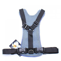Trendy Retail Breathable Synthetic Fabric With Nylon Webbing Straps Dog Harness Safety Equipment Pet Supplies Blue L