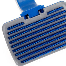 Trendy Retail Plastic Retractable Push Button Handy Dog Cat Brush Self Cleaning Supplies Pet Equipment Blue