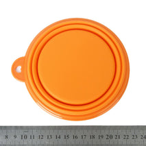 Trendy Retail Lightweight Durable Foldable Collapsible Silicone Dog Cat Food Water Bowl Feeder Camping Outdoor Travelling Accessory Pet Supplies Orange