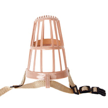 Trendy Retail Plastic Adjustable Strap Hook Loop Fasteners Closure Basket Muzzle Mask Mouth Cover 4# Beige