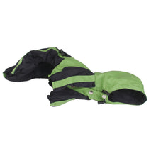 Trendy Retail Lightweight Comfortable PU Leather Dog Puppy Raincoat Poncho Apparel Pet Supplies Green + Black XS