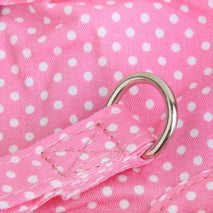 Trendy Retail Set Of Lightweight Breathable Cotton Strawberry Round Dot Design Dog Harness Leash Rose Red M